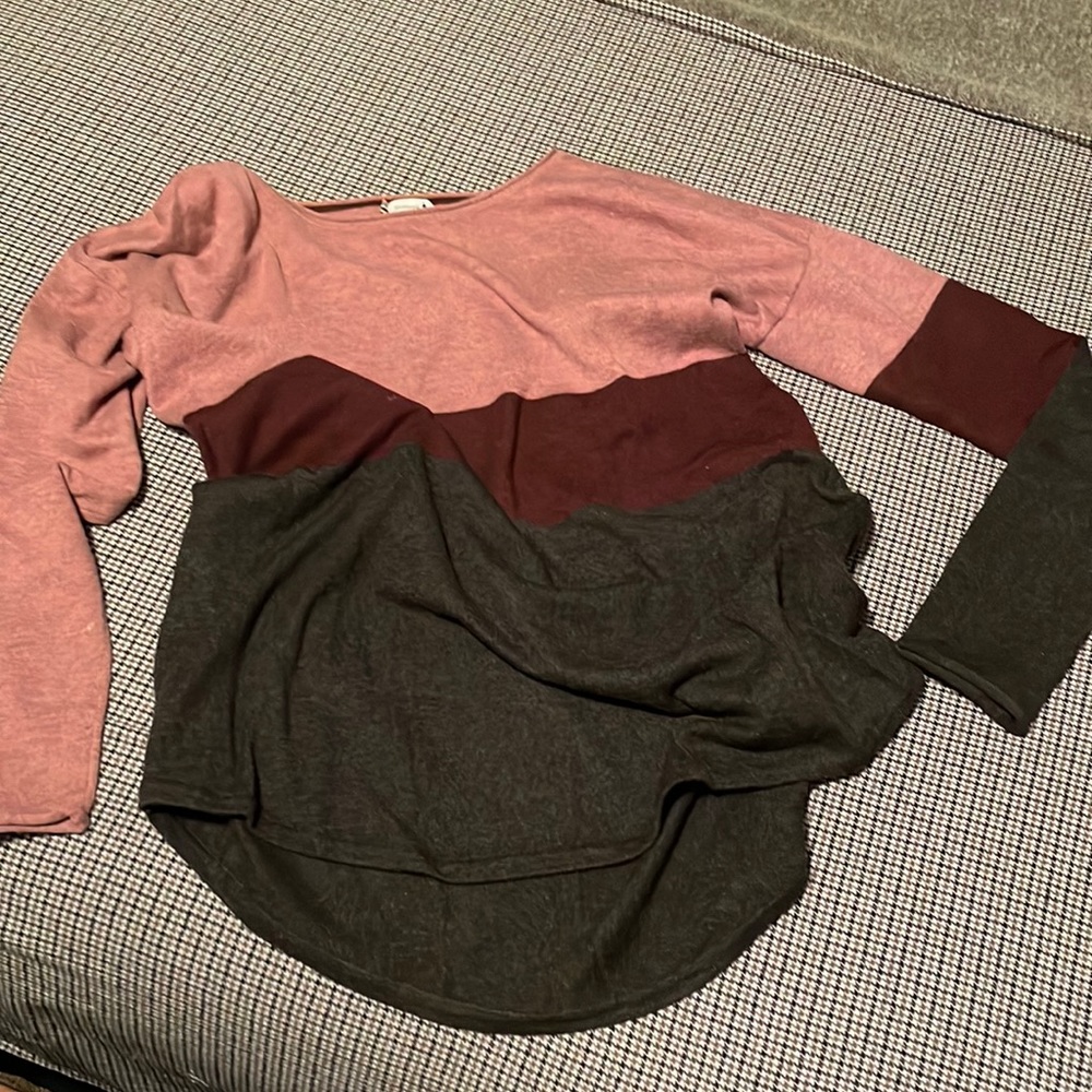 The finest microknit color block tunic sweater by SmartWool
